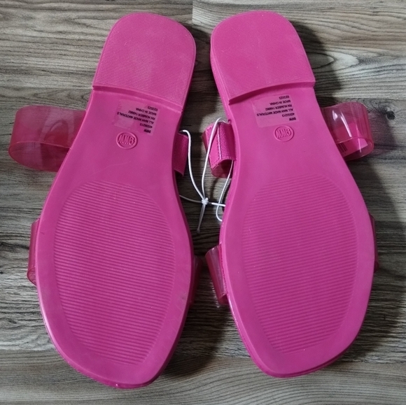 Torrid Lucite Strappy Sandal Wide Width Pink size 9WW - Picture 5 of 6